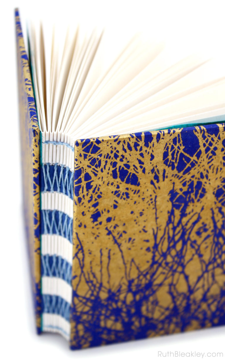 French Link Journals with Blue Indigo and Gold Branches – Ruth Bleakley ...