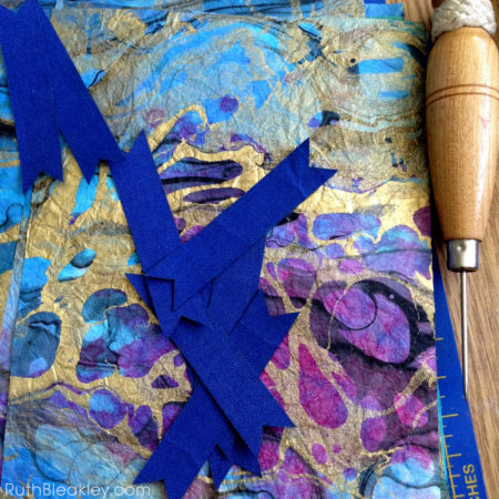 French Link Journals With Blue Indigo And Gold Branches – Ruth Bleakley 